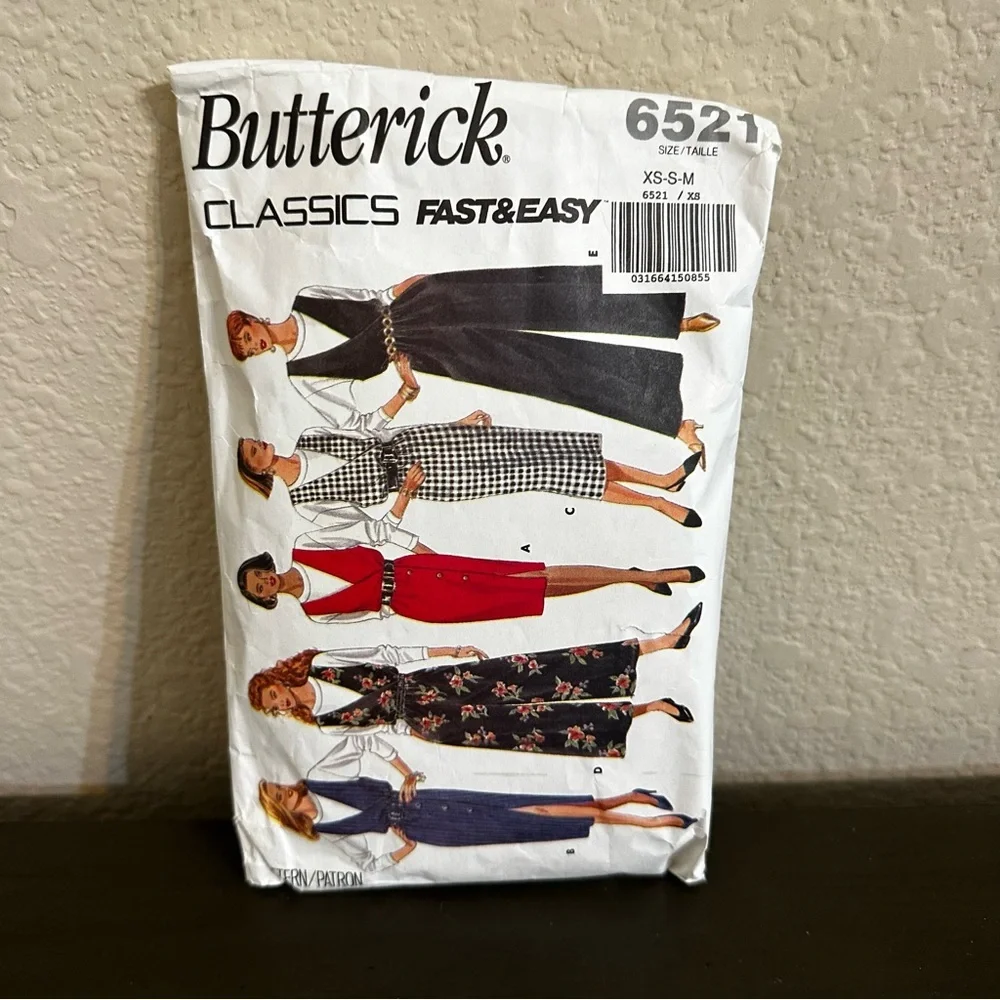Vintage Sewing Pattern Butterick Jumper Romper One Piece Size XS,S,M 1990s 90s